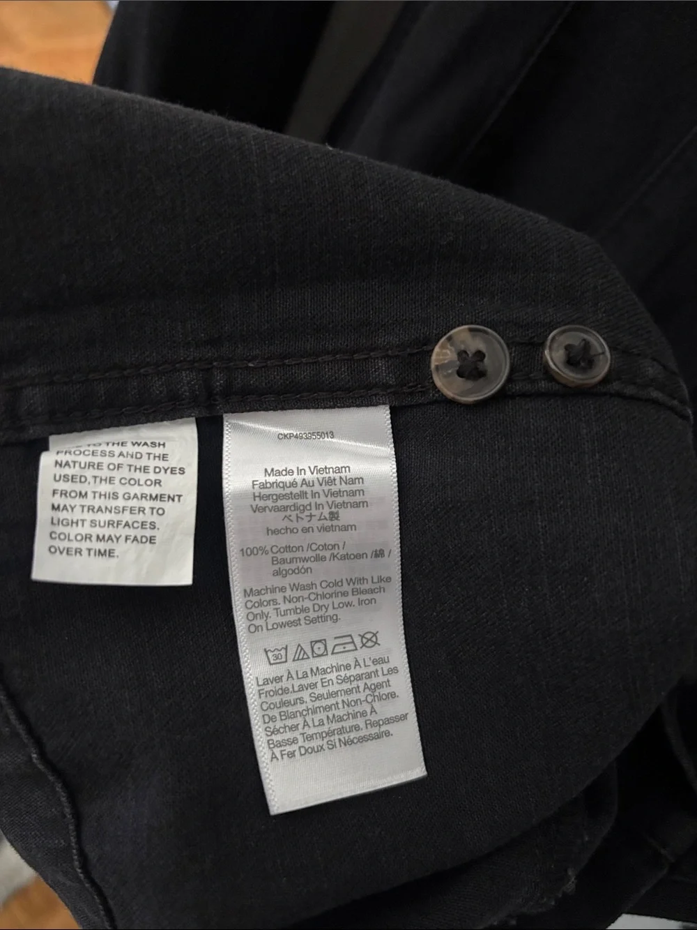 Madewell 100% Cotton Washed Black Button-Front Denim Tunic Shirt Dress Size 10
